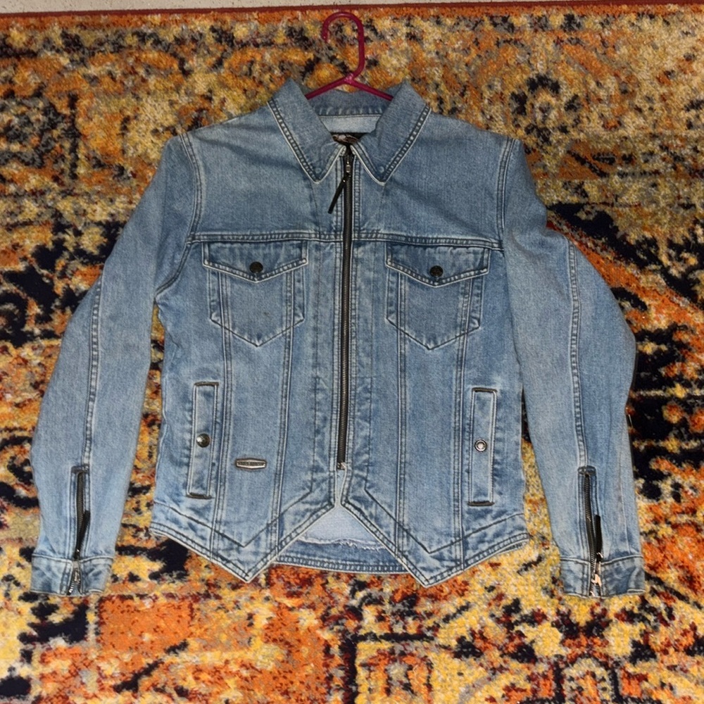 Vintage Harley Davidson Jean Jacket Size Medium